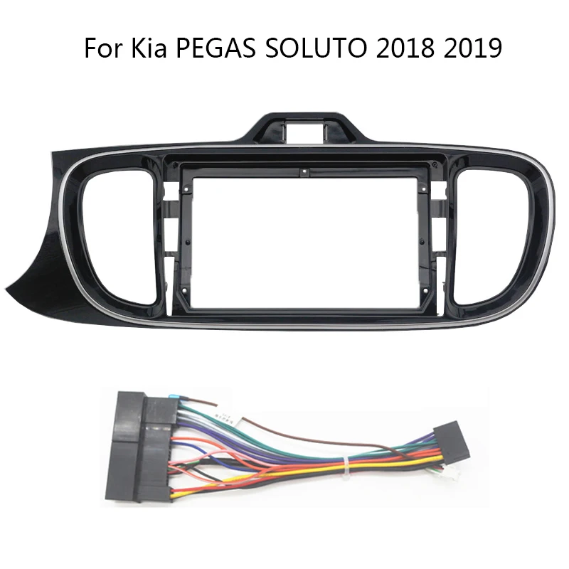 

2 Din Android Head Unit Car Radio Frame Kit For Kia PEGAS SOLUTO 2018 2019 Auto Stereo Dash Fascia Trim Bezel Faceplate