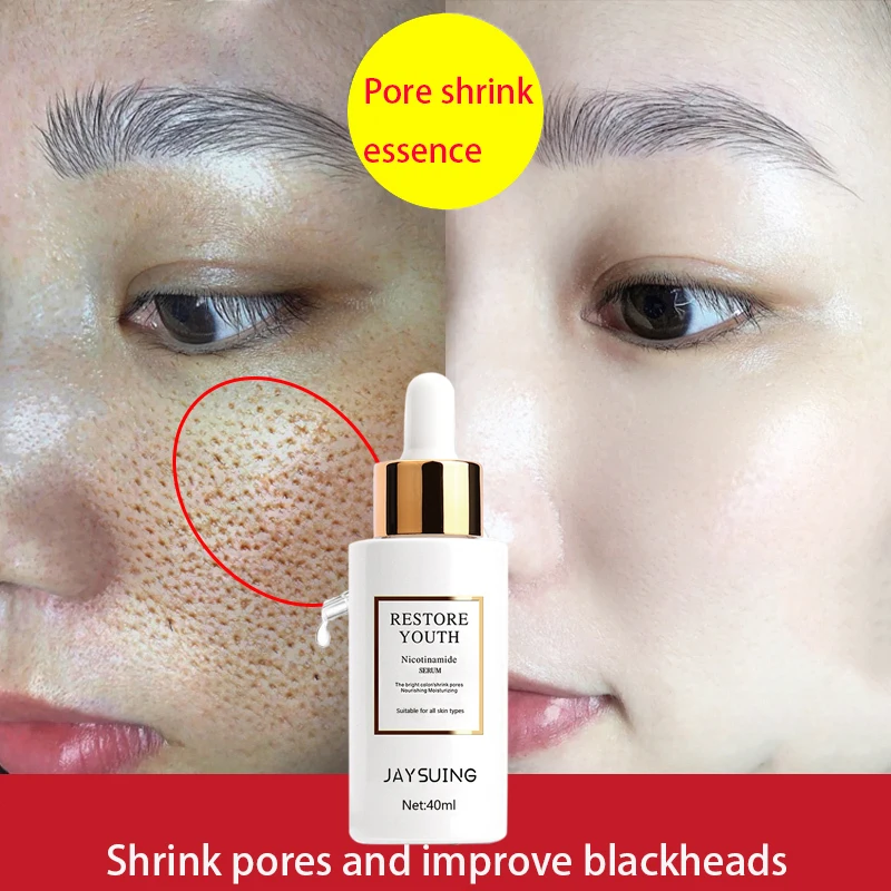 

Face Shrink Pore Serum Replenishment Moisturize Pores Minimizing Niacinamide Whiten Facial Firming Care Essence Korean Cosmetics