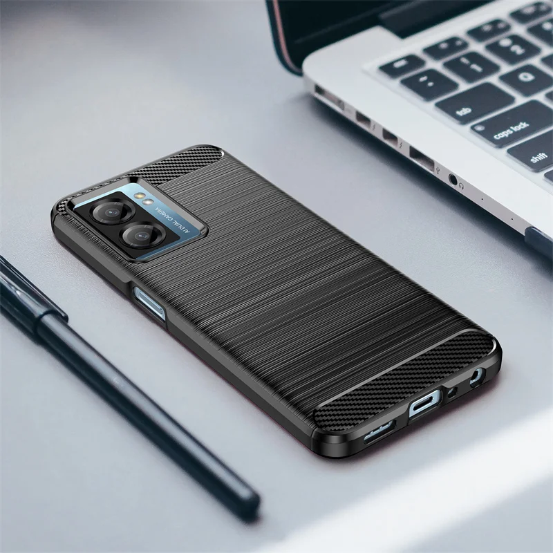 For OPPO A77 4G Case For OPPO A77 Cover Capa Shell Carbon Fiber Soft Silicone Phone Bumper For OPPO A77