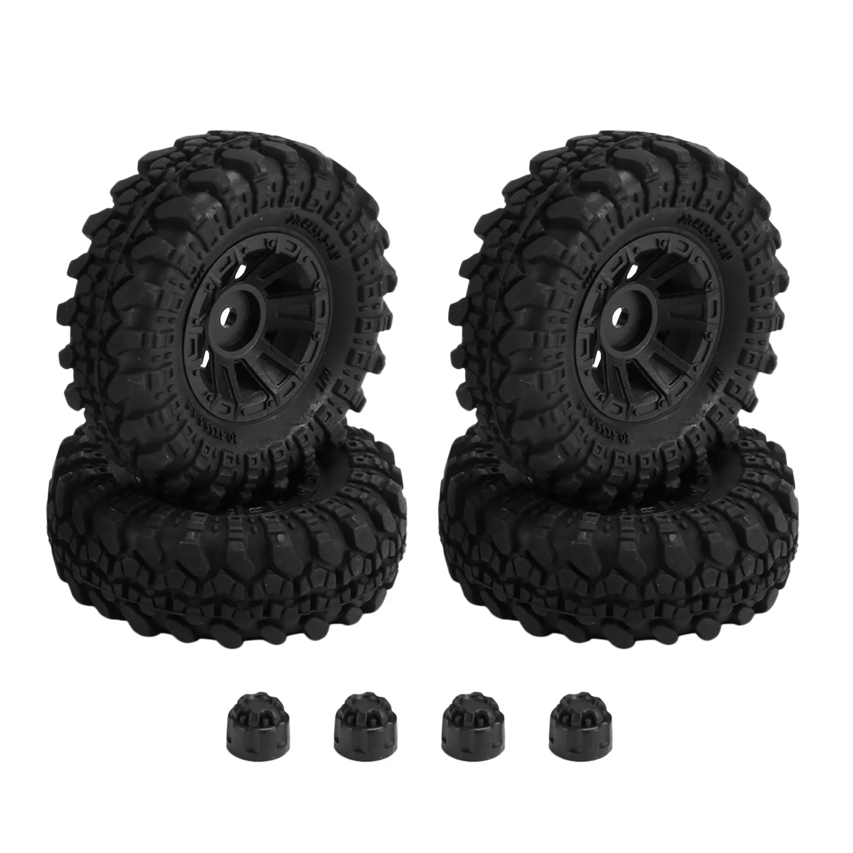 

4PCS 55X20mm Wheel Rims Tires Tyres Set for Axial SCX24 AXI90081 AXI00002 Gladiator 1/24 RC Crawler Car Upgrade Parts
