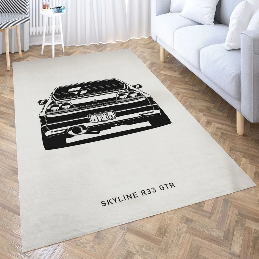 

Skyline R33 GTR Carpet Living Room Large Area Rugs Bedroom Carpet Modern Home Living Room Decoration Floor Lounge Rug
