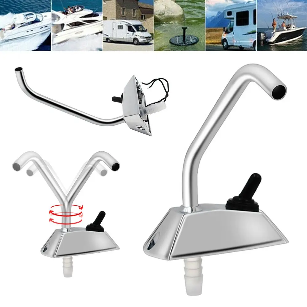 

Stainless Steel 12V Full Swivel Yacht Hardware Retrofit Caravan Boat Marine Faucet Tap 360° Rotation Car RV