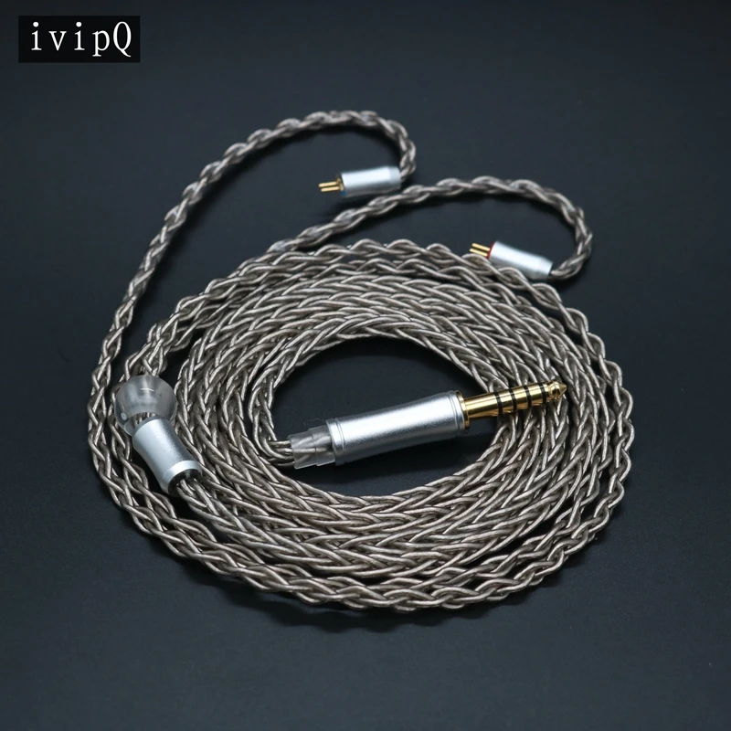 Ceny 8 Rdzeń Tlenu-darmowa Miedziana Posrebrzane Słuchawek Zmodernizowany Kabel Słuchawki Hi-fi Przewód Do SE846 SE535 TRN V80 V20 ED12 Słuchawki Douszne
