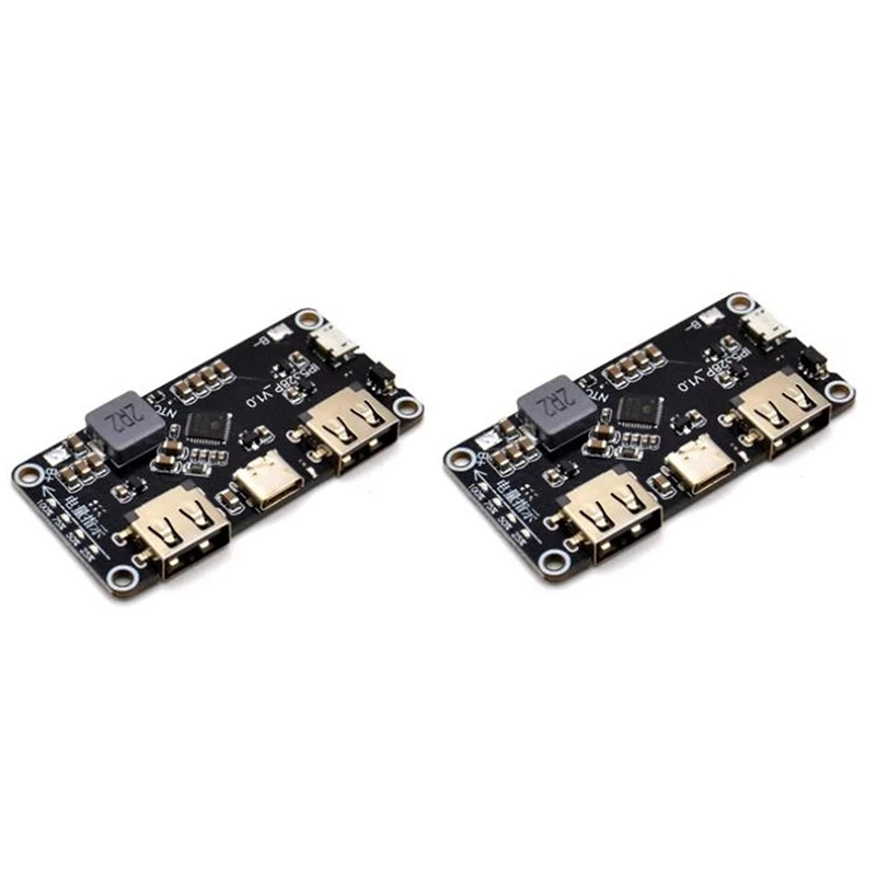 

2 Pcs P5328P Boost Charging Module Dual USB 18650 Battery Fast Charger Treasure Tpye-C 3.7V To 5V 9V 12V Step Up QC2.0