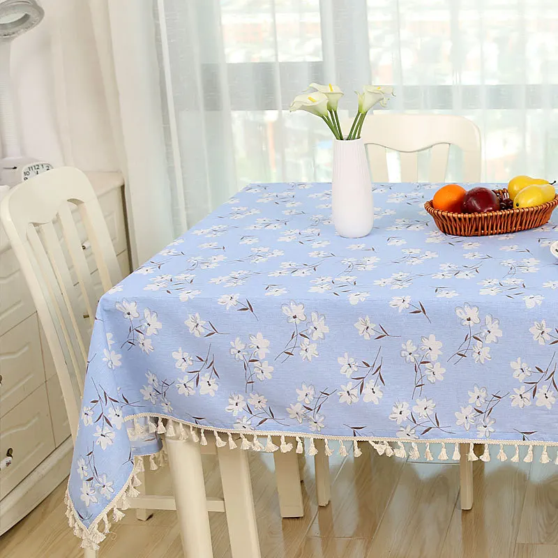 

Table cloth cloth cotton and linen small pure and fresh and round table cloth_Jes2979