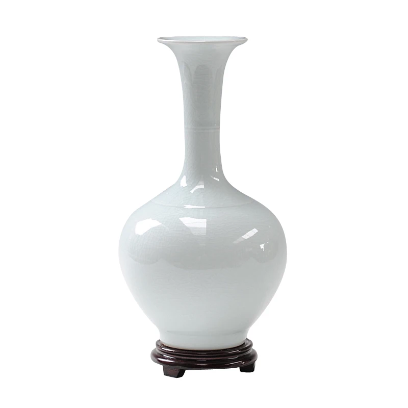 

Jingdezhen antique ceramic vase porcelain color glaze ice crack white vase modern fashion crafts home furnishings