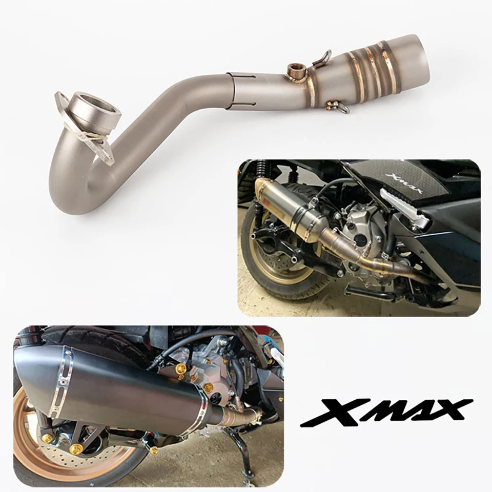 

Выхлопная труба для мотоцикла Yamaha XMAX250 XMAX300, Модифицированная Передняя средняя xmax300, Соединительная труба xmax250, глушитель