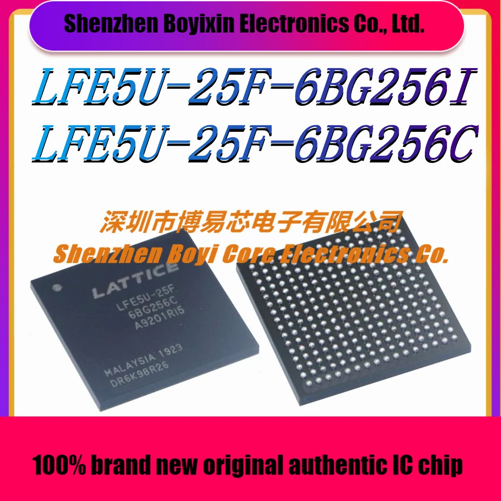 

LFE5U-25F-6BG256C LFE5U-25F-6BG256I Package: BGA-256 Brand New Original Genuine Programmable Logic Device (CPLD/FPGA) IC Chip