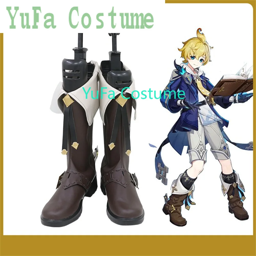 Genshin Impact Мика Косплей Обувь Сапоги Игра Аниме Карнавал Вечеринка Хэллоуин