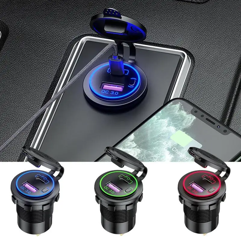 

Автомобильное зарядное устройство с двумя USB-портами, 12 В/24 В