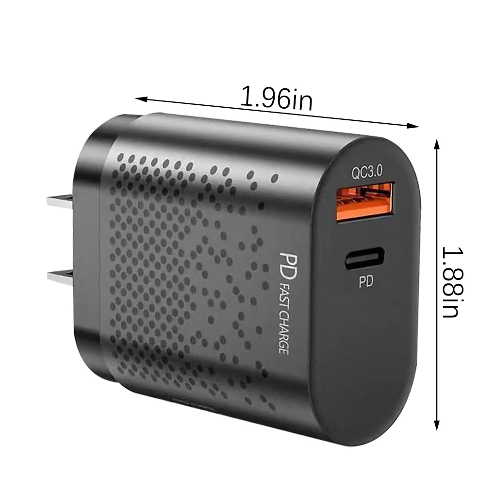 Зарядное устройство с двумя USB-портами, 20 Вт, QC3 0