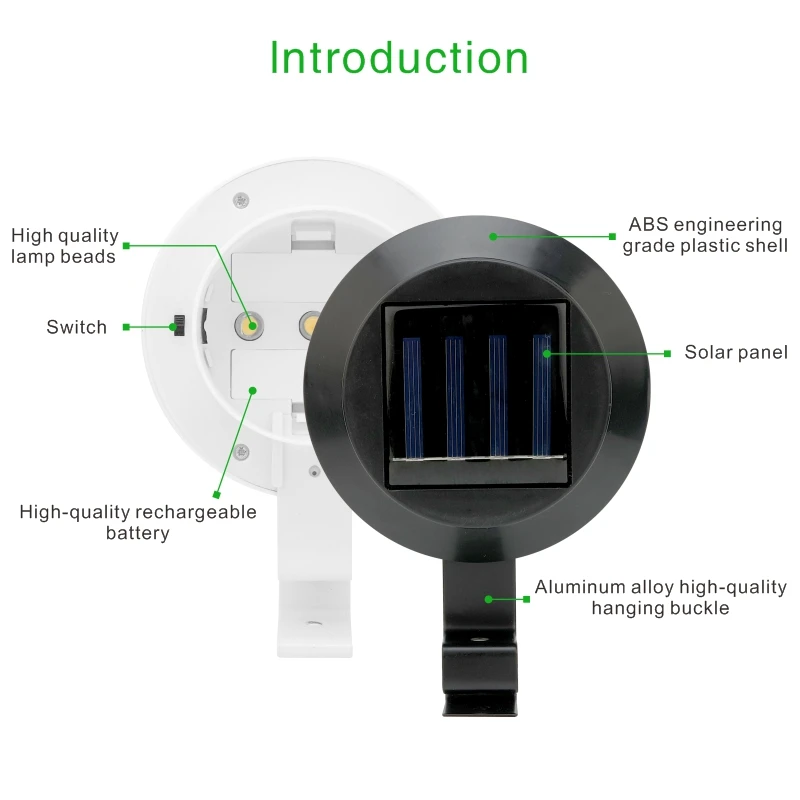 Купить Светильник/2/4 шт., водонепроницаемые светодиодные настенные лампы на солнечной батарее