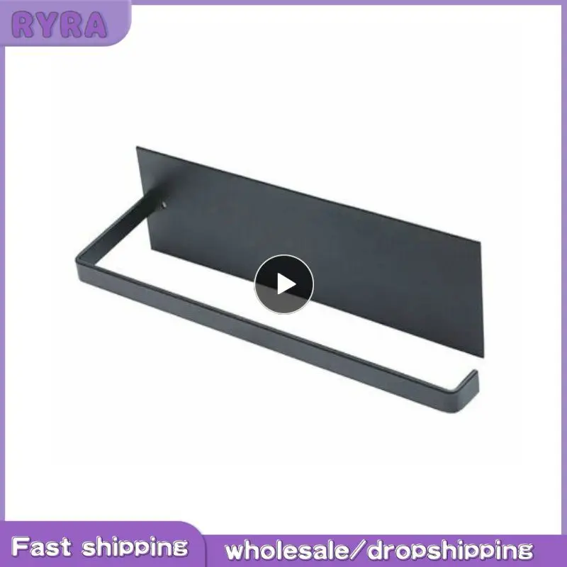 

Non Perforated Paper Towel Holder Toilet Paper Hanger Roll Paper Holder Fresh Film Storage Rack Self-adhesive Wall Hanging Shelf