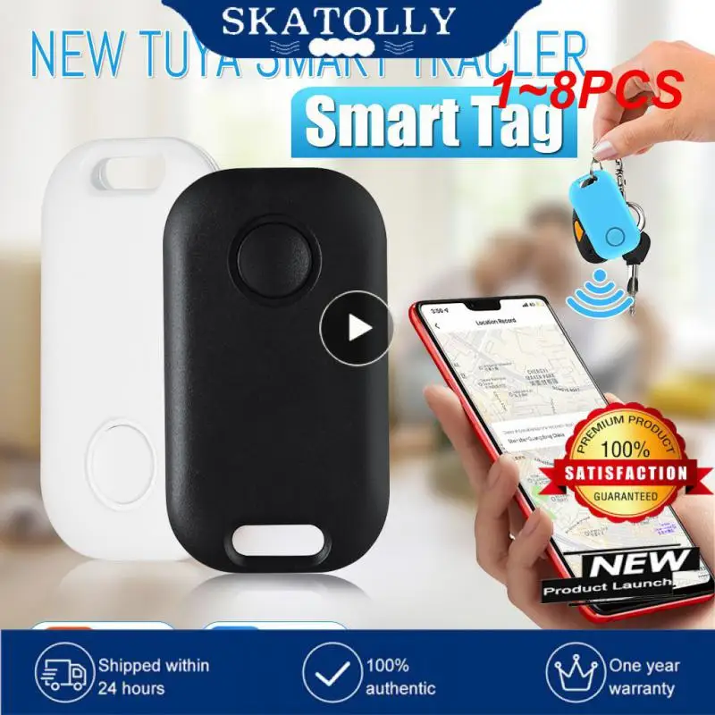 

1~8PCS Tuya Smart Tag Mini GPS Tracker Key Bag Child Pet Finder Location Record Wireless bluetooth-compatible Anti-lost Alarm