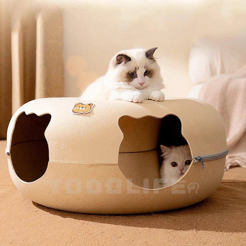 

Симпатичные Детские игрушки для 2 домашних животных, Пончик, кровать для кошки, Интерактивная игрушка, домашний котенок, спортивное снаряжение, реквизит для тренировок в спальном домике