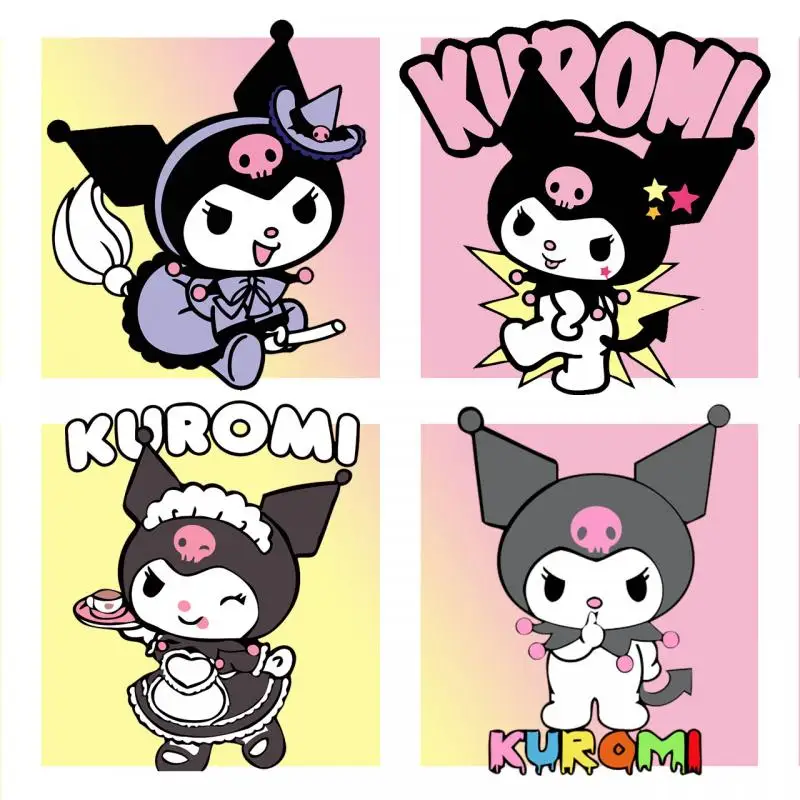 

Sanrio Kuromi Cartoon Oil Painting Girl Hand-Painted Coloring Decompression Diy Digital Oil Painting Girlfriend Birthday Gift