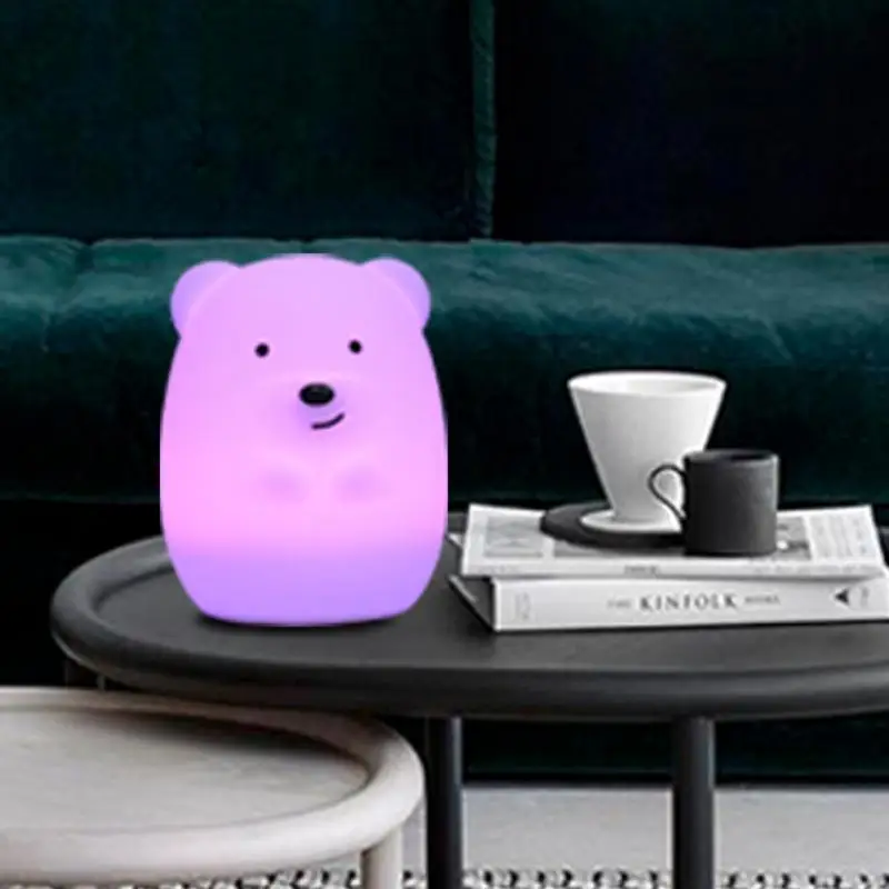 

Touch Sensor Animal Lamp Rgb Led Timer 9 Colors Atmosphere Lamp Remote Control Hot Bear Led Night Light Gift Dimmable Timer 2023