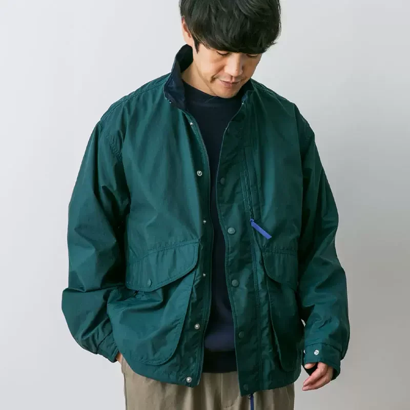 Водонепроницаемая нейлоновая куртка в стиле ретро для мужчин и женщин