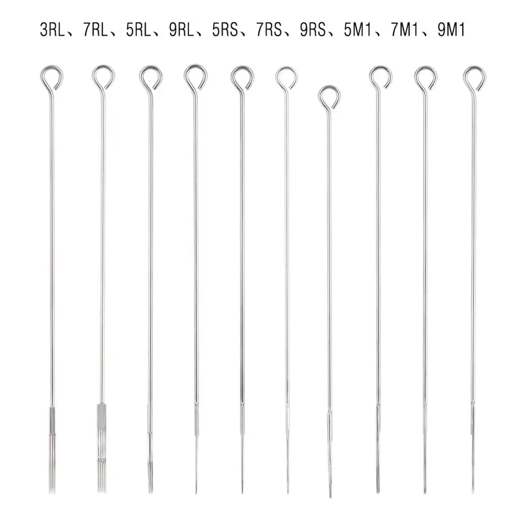 

50pcs Assorted Disposable Stainless Steel Sterilized Tattoo Needles Mixed 10sizes