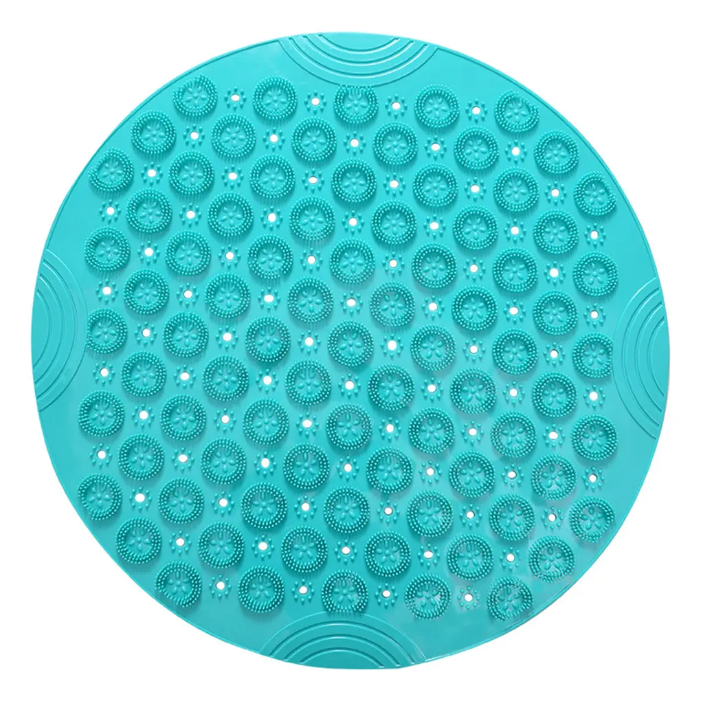 

1pc 55cm Round PVC Non-Slip Bathroom Mat Silicone Shower Bath Mat Foot Brush Dead Skin Point Bead Pad Bathroom Non-Slip Mat