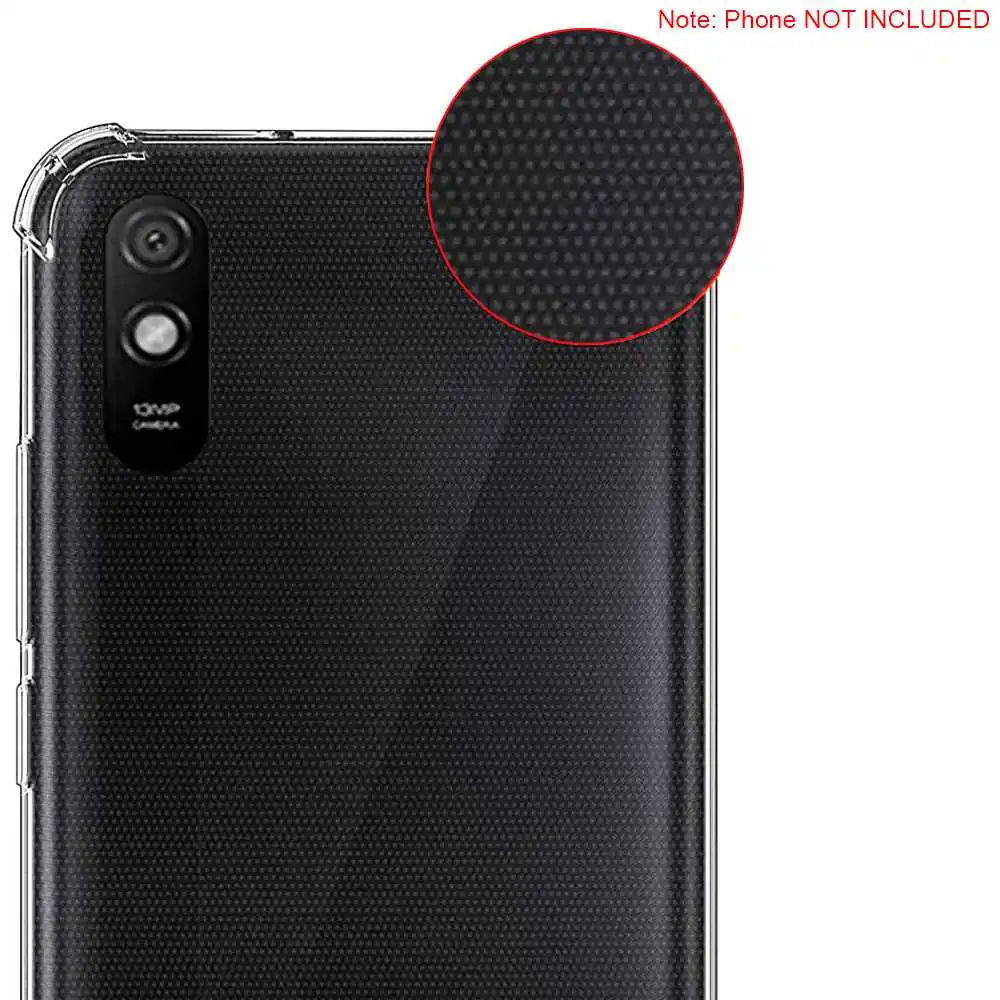 Прозрачный чехол из ТПУ совместимый с Xiaomi Redmi 9A/9AT противоударный усиленный край