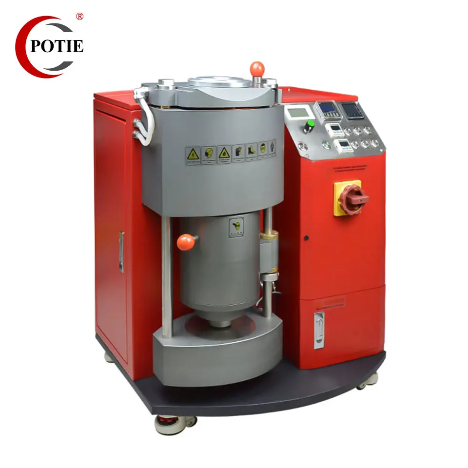 POTIE Semi-automatic Mini Vacuum Casting Machine for Smelting Gold Silver Copper Alloys Using PID Temperature Control System