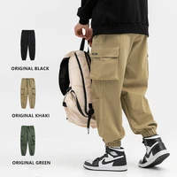 2022 spring and summer new work pants mens large pockets loose all match leggings casual pants breathable and slim trousers