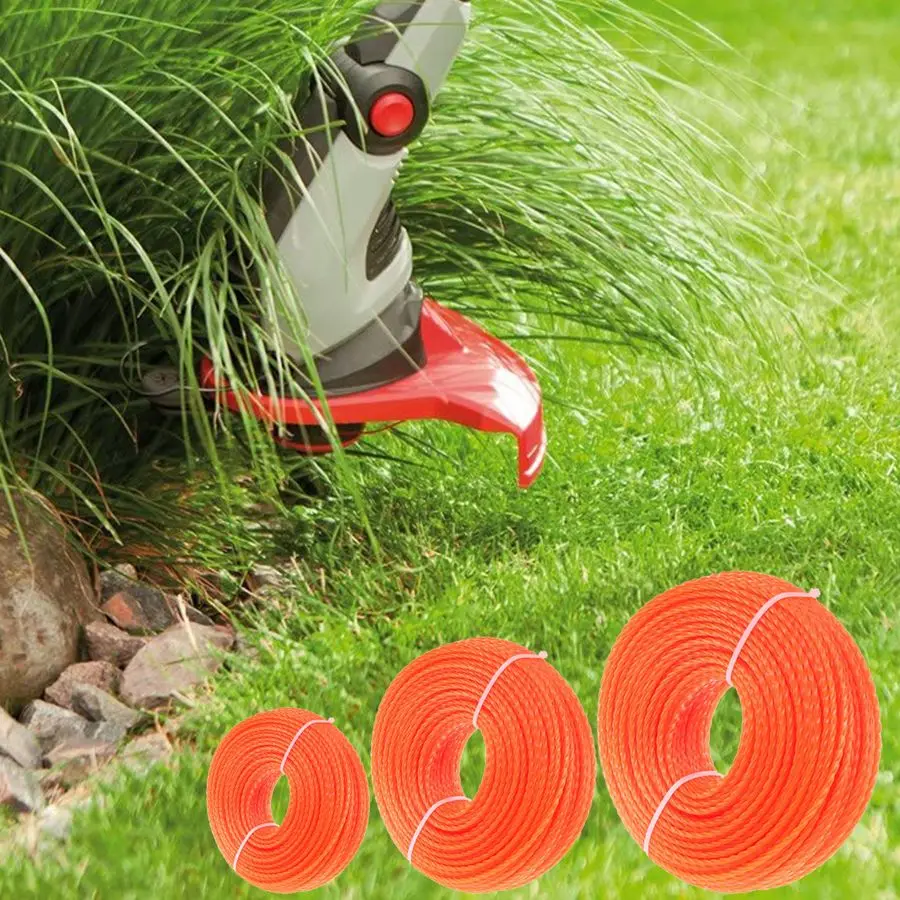 

LUSQI 10M*2.4/2.7/3.0mm Spiral Grass Trimmer Line Gasoline Lawn Mower Parts Brush Cutter Rope Power Tool Accessories