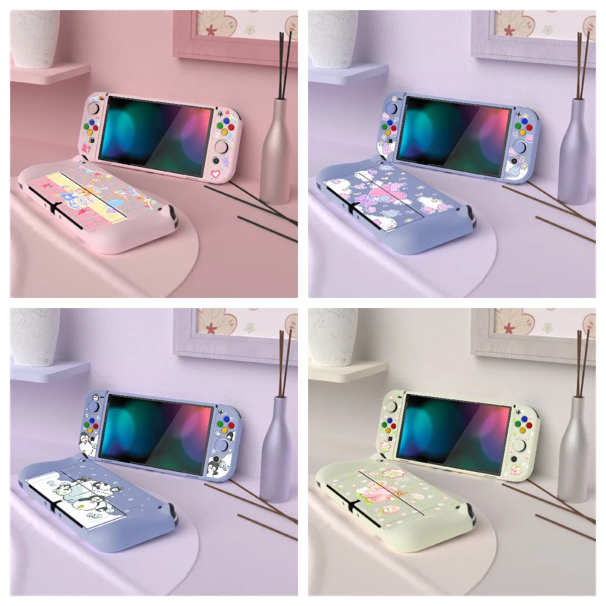 

PlayVital ZealProtect Split Design Protective Soft Shell for NS Switch OLED with Thumb Grips & Direction Button Caps