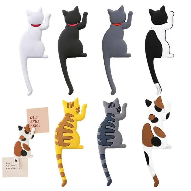 

7 шт., магнитный держатель для ключей с мультяшным котом