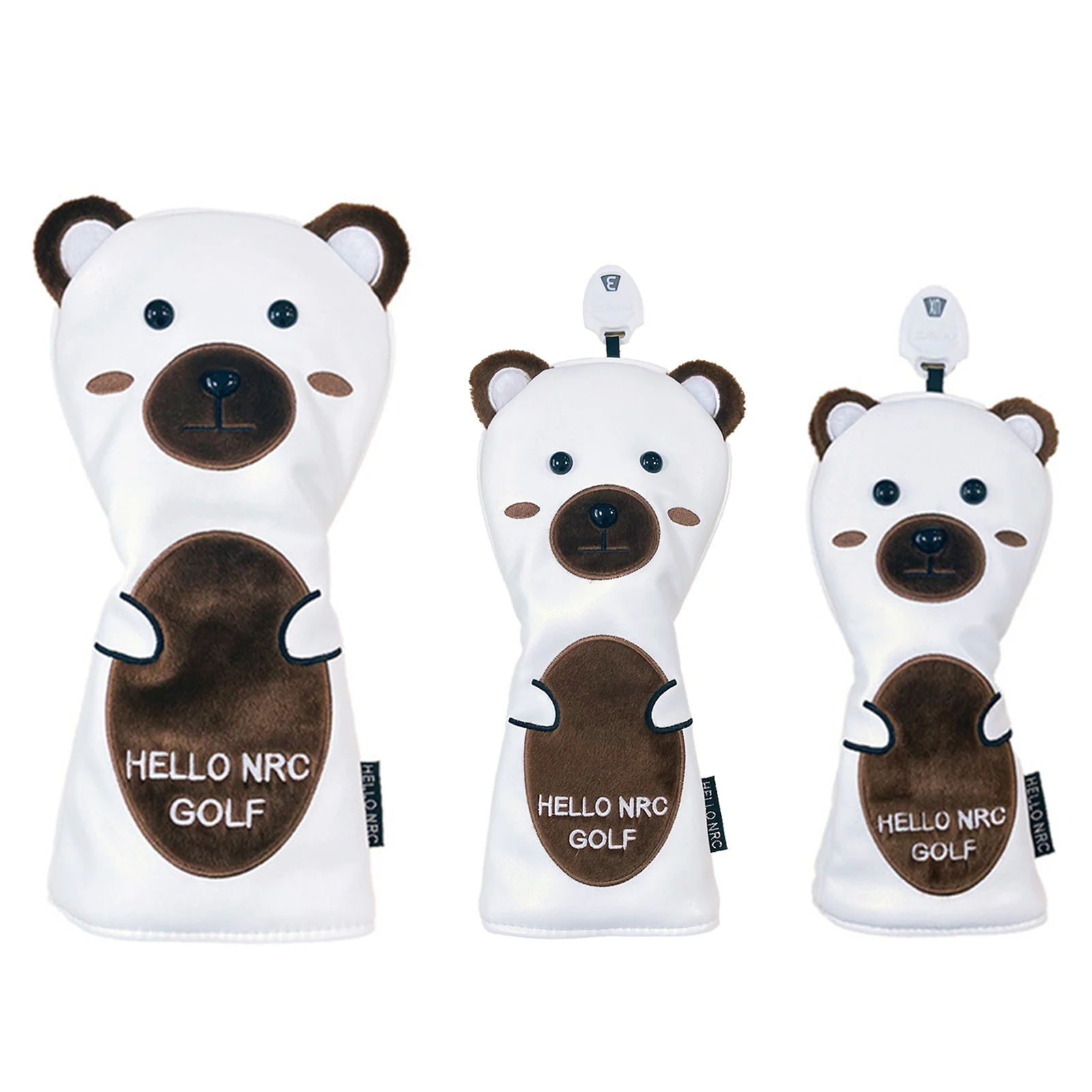 

Чехол для головы Bear Golf Iron, милый мультяшный чехол для головы гольф-клуба, универсальный защитный чехол для головы, подходит для большинства ...