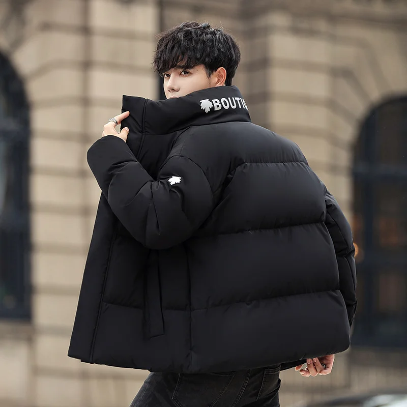 Men’s 90% White Duck Down Loose Jacket Winter Warm Thickened Coat Three Color Black,White,Blue