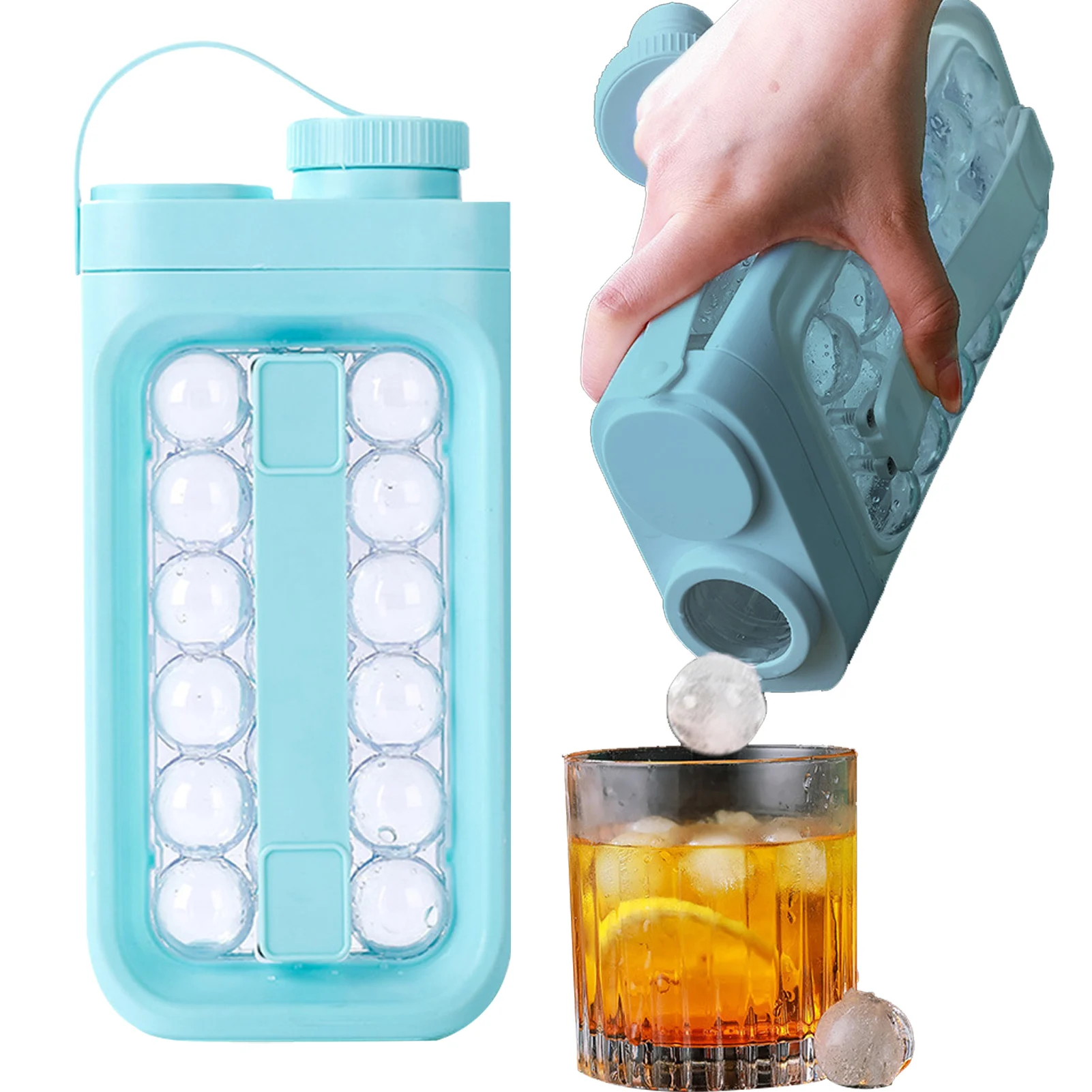 

Ice Ball Mold Kettle Ice Cube Molds Portable Ice Maker Flexible Ice Cube Trays With Handle Cocktail Chilled Drinks Whiskey