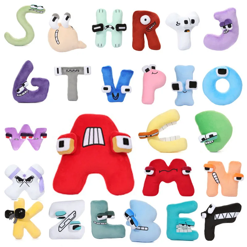 

Alphabet Lore Plush Toys English Letter Stuffed Animal Plushie Doll Toys Gift for Kids Children Educational Alfabeto Lore (A-Z)