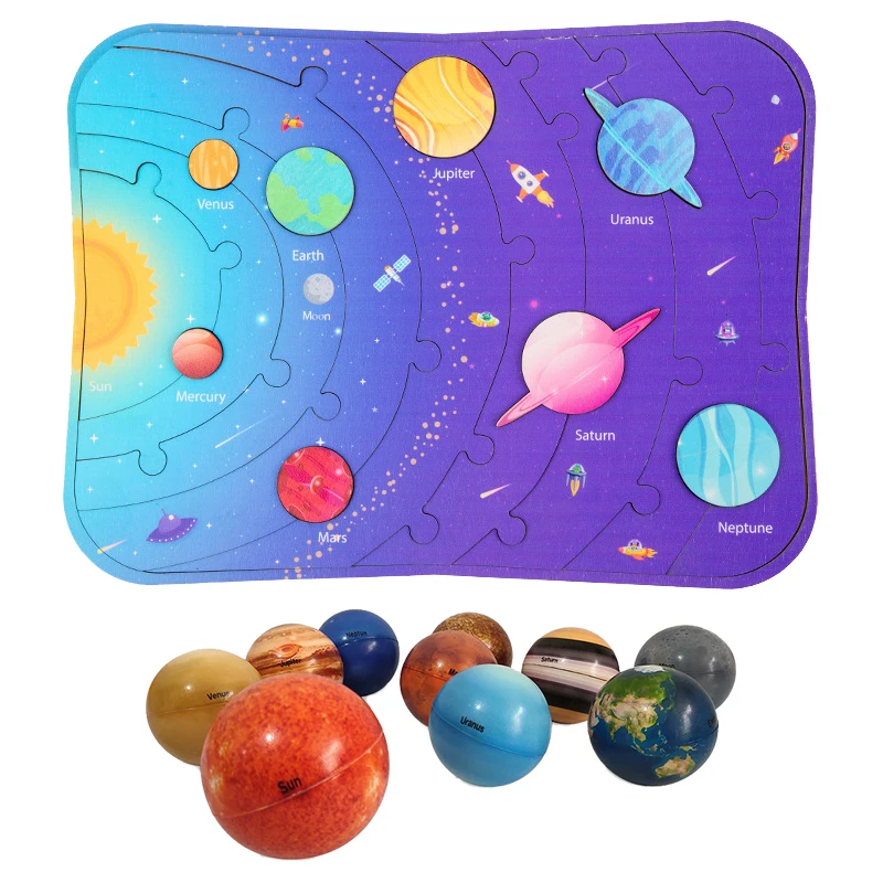 

Solar System 3D Jigsaw Puzzle Toy Space Stars Planets Sun Earth Cosmic Puzzle Educational Science Toy For Children Teaching Aids