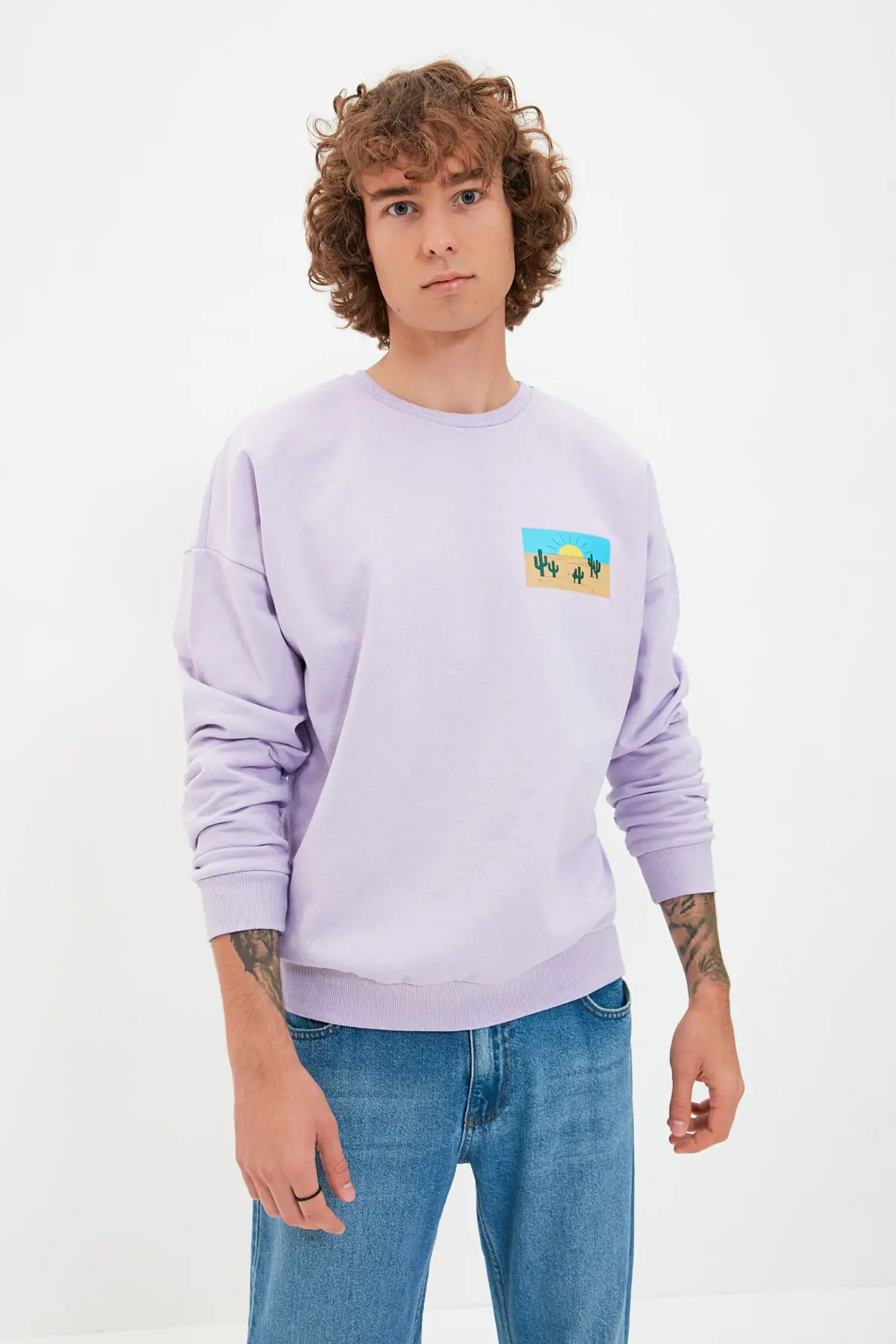 

Trendyol Male Printed Oversize Fit Sweatshirt TMNAW22SW0795