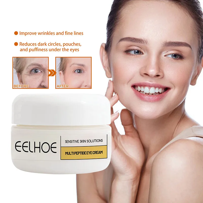 

EELHOE Honey Peptide Eye Cream Anti Dark Circles Remove Eye Bags Puffiness Lifting Firming Anti Aging Moisturizing Eye Serum 15g