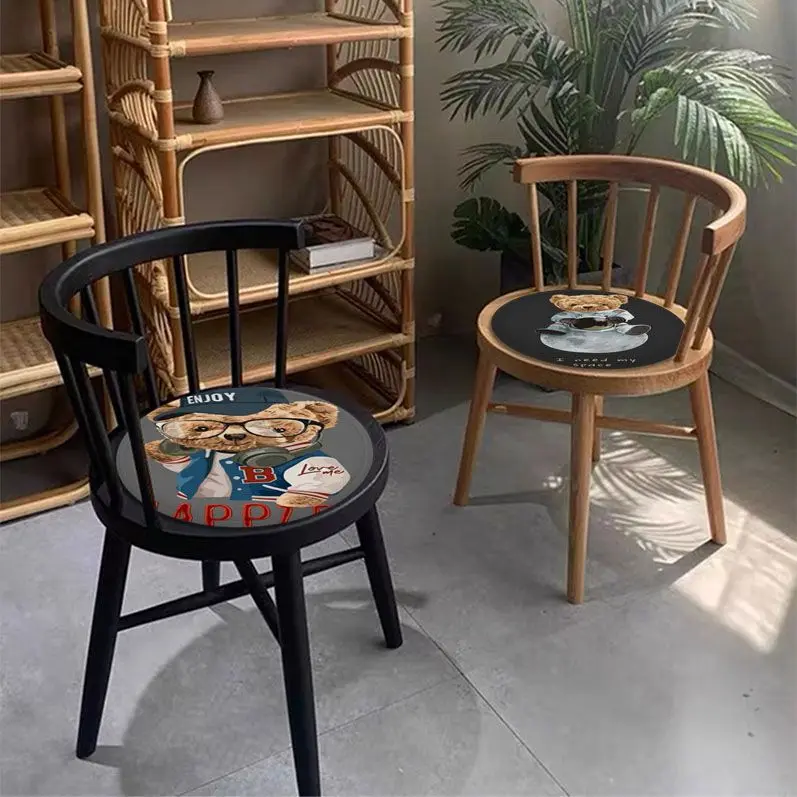 

Cute BEAR Fashion Brand Four Seasons Chair Mat Soft Pad Seat Cushion For Dining Patio Home Office Indoor Outdoor Garden