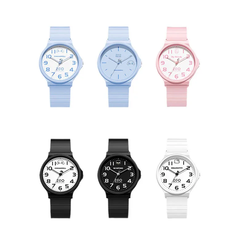 

Аниме мультфильм Cinnamoroll Hellokittys My Melody Милая кавайная женщина студент младшей старшей школы Ins водонепроницаемые часы подарок