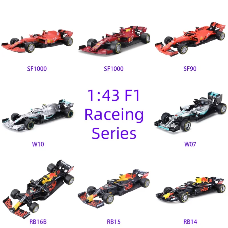 

Модель гоночного автомобиля Bburago 1:43 2021 RB16B SF1000 SF90 SF71H SF70H RB15 RB14 W10 F1