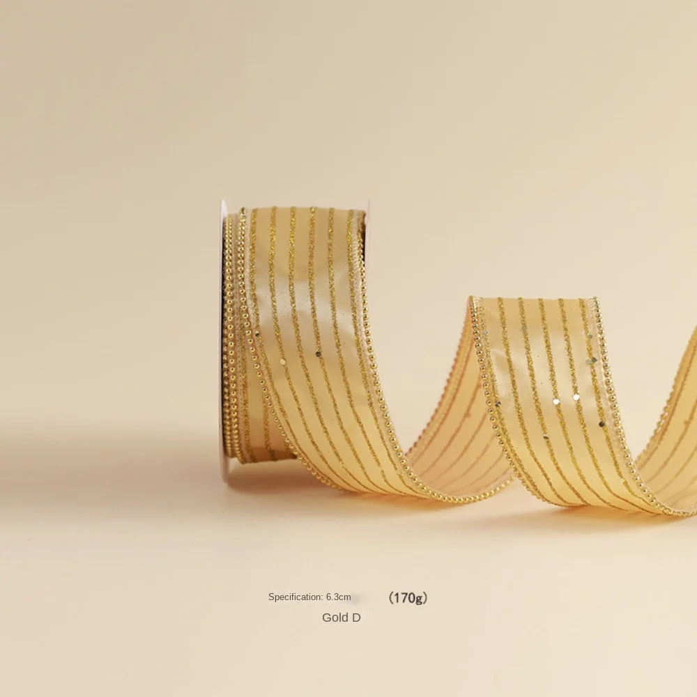 10 ярдов рождественские ленты золото имитация конопли тканая лента с проводной