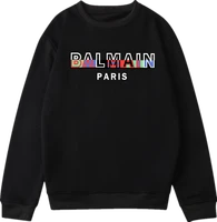 balmain new mens and womens unisex printed long sleeve crew neck pullover casual sweatshirts
