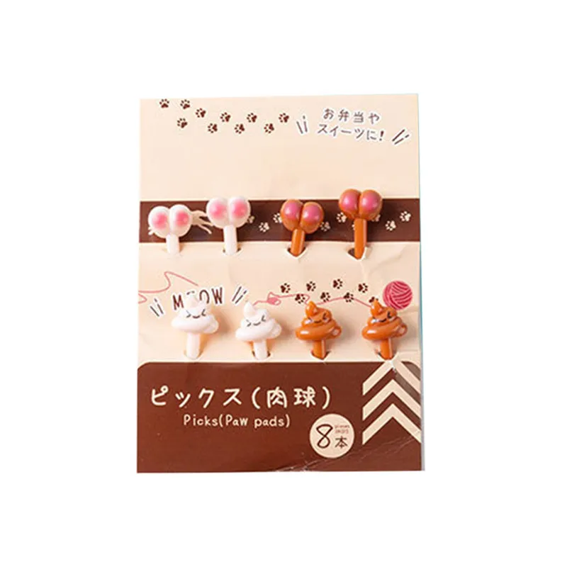 

4-18pcs Fruit Fork Cartoon Mini Christmas Cartoon Food Selection Children Snacks Cake Dessert Food Fruit Fork Party Decoration