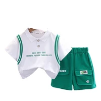 new summer baby clothes suit children girls boys sports letter t shirt shorts 2pcssets toddler casual clothing kids tracksuits