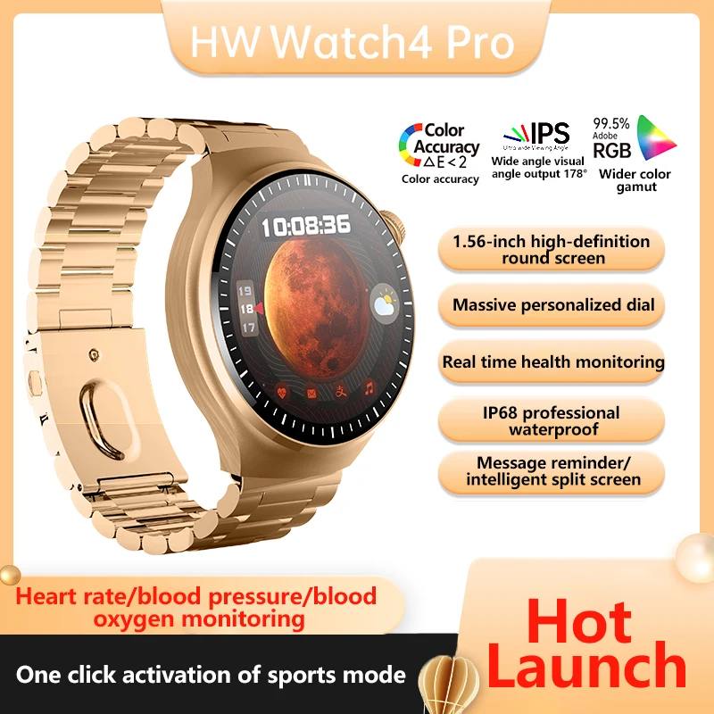 

Новые умные часы Huawei 4 Pro сердечный ритм кровяное давление мониторинг здоровья AI Bluetooth телефон GPS 1,56 дюйма 420 * 420 HD экран