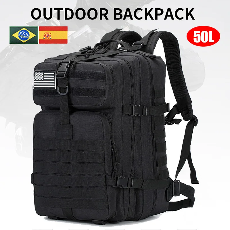 

30L/50L Hiking Camping Bag Men Military Tactical Backpack Knapsack Waterproof Rucksacks Army Outdoor Trekking Hunting MOLLE Pack