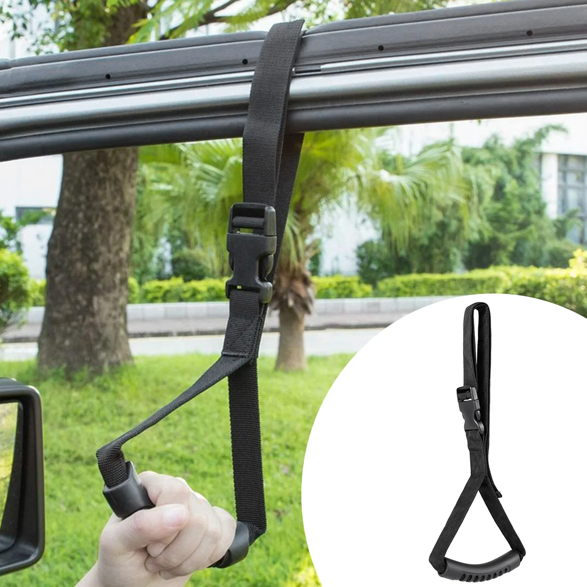 

Безопасная ручка для транспортного средства с регулируемой длиной, автомобильная эргономичная ручка, устойчивая к разрыву автомобильная р...