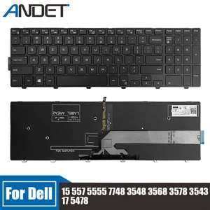 New Original For Dell Inspiron 15 5557 5555 7748 3548 3568 3578 3543 17 5478 With Backlight US English Laptop Keyboard Black
