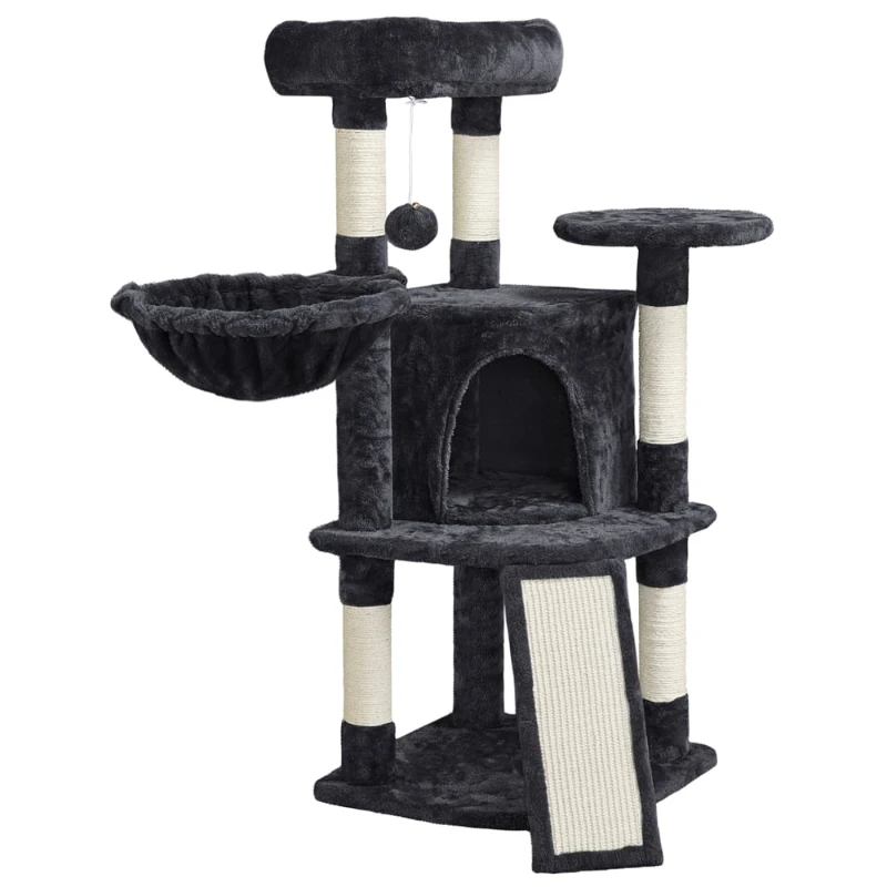 

42" Cat Tree Tower with Condo and Perches, Black
