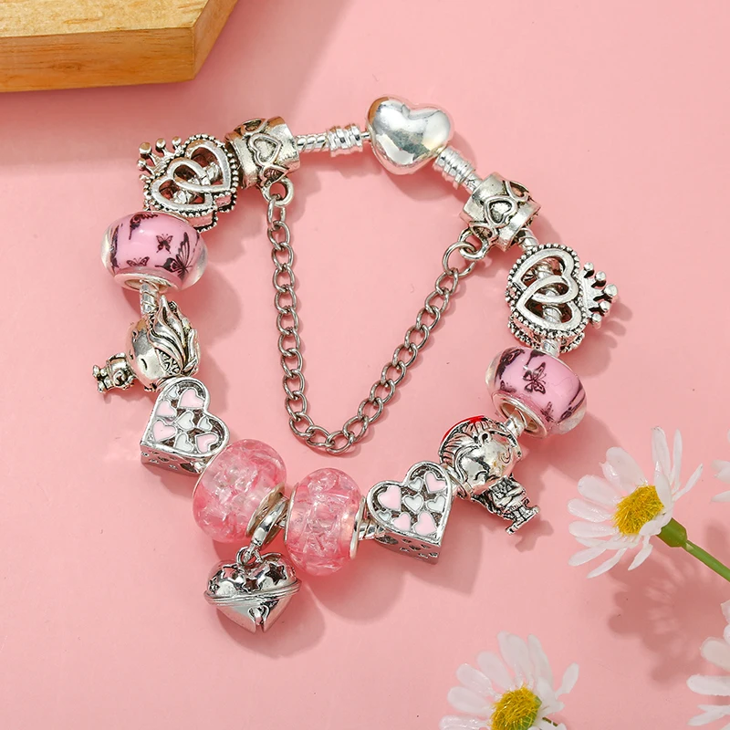 Очаровательная цепочка Love For You с подвеской в форме колокольчика сердца подходит